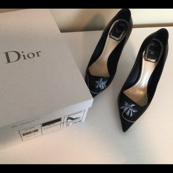 Christian Dior Blk Leather Paradise Pumps sz.37 - Picture 6 of 6
